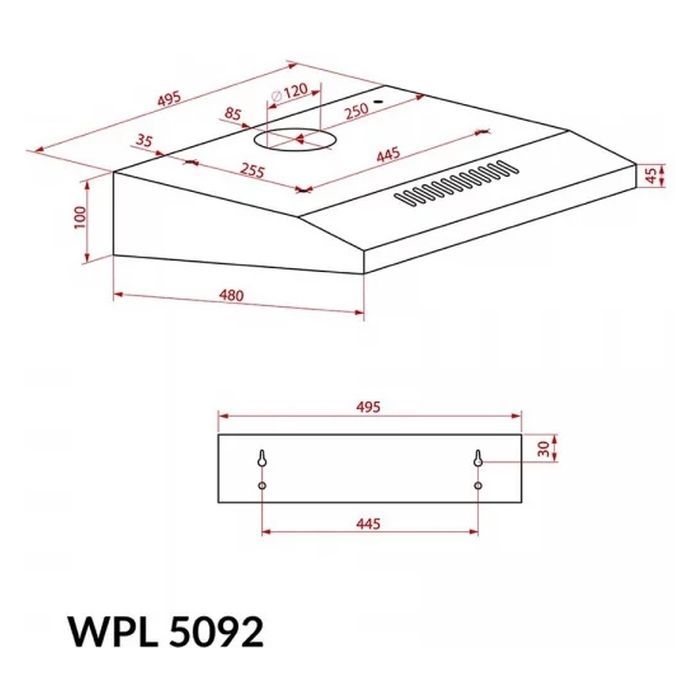 Вытяжка кухонная Weilor WPL 5092 FBL изображение 9