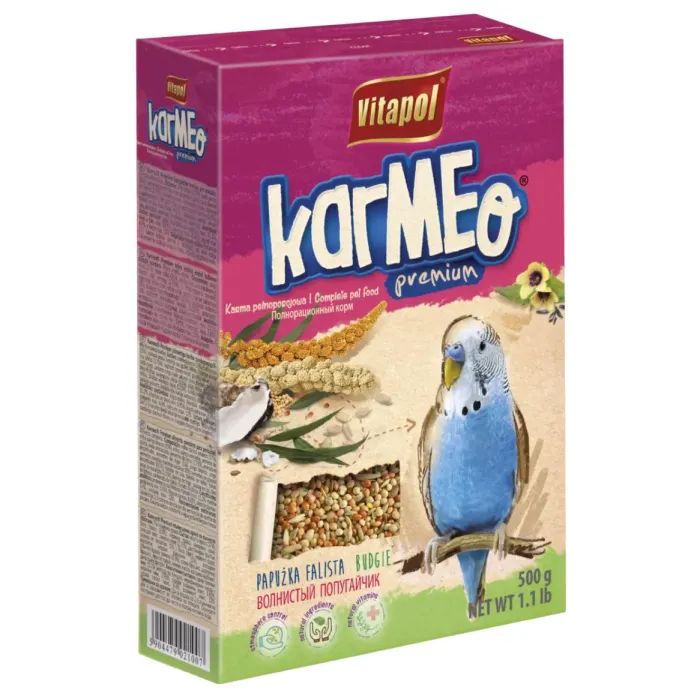 Корм для птахів Vitapol KARMEO для хвилястих папуг 500 г (5904479021007)