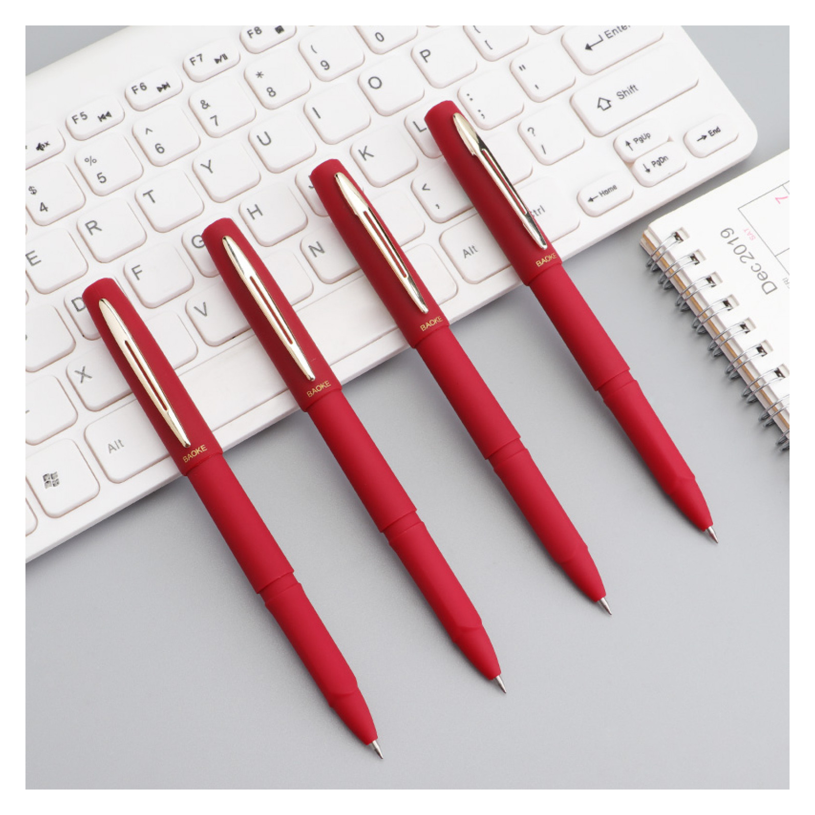 Ручка гелева Baoke антибактеріальне покриття софт 0.5 мм, червона (PEN-BAO-1828A-R) зображення 3
