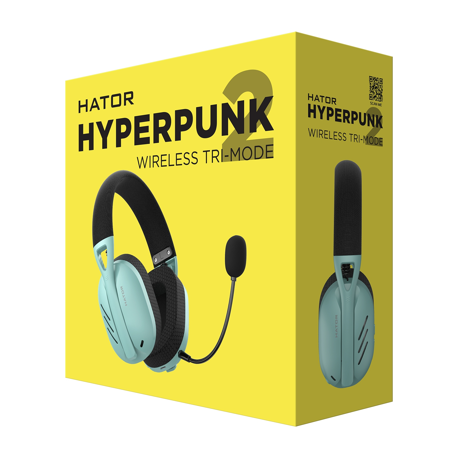 Навушники Hator Hyperpunk 2 Wireless Tri-mode Black/Mint (HTA-858) зображення 6