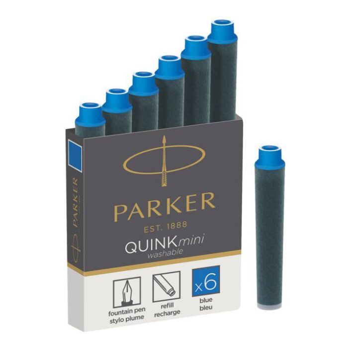 Чернила для перьевых ручек Parker Картриджи Quink Mini /6шт синий (11 510BLU)