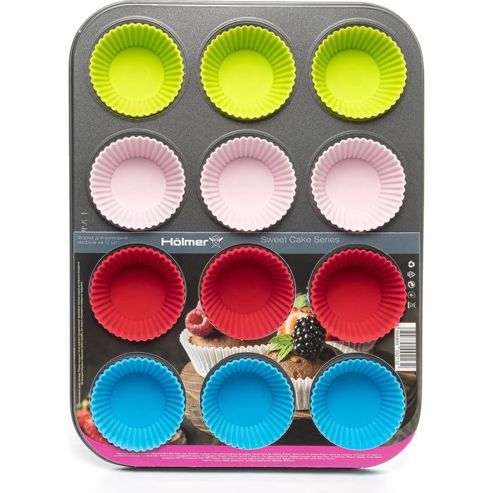 Форма для выпечки Hölmer для мафінів BM-0812-RSG Sweet cake (BM-0812-RSG Sweet cake) изображение 6