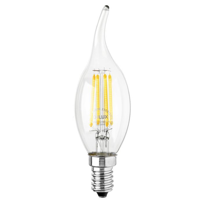 Лампочка Delux BL37B 4 Вт tail 4000K 220В E14 filament (90011686) изображение 2