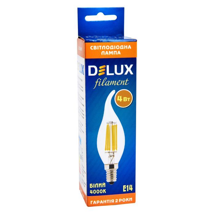 Лампочка Delux BL37B 4 Вт tail 4000K 220В E14 filament (90011686) изображение 3