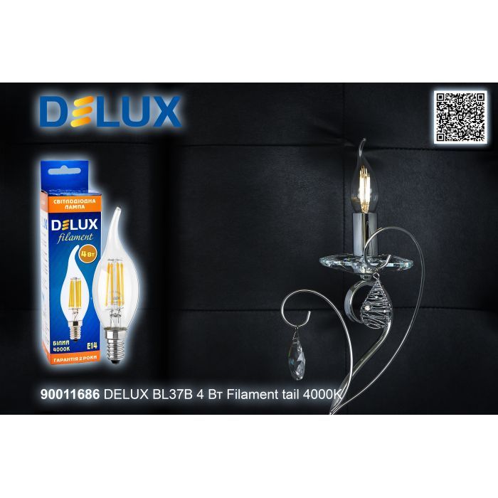 Лампочка Delux BL37B 4 Вт tail 4000K 220В E14 filament (90011686) изображение 5