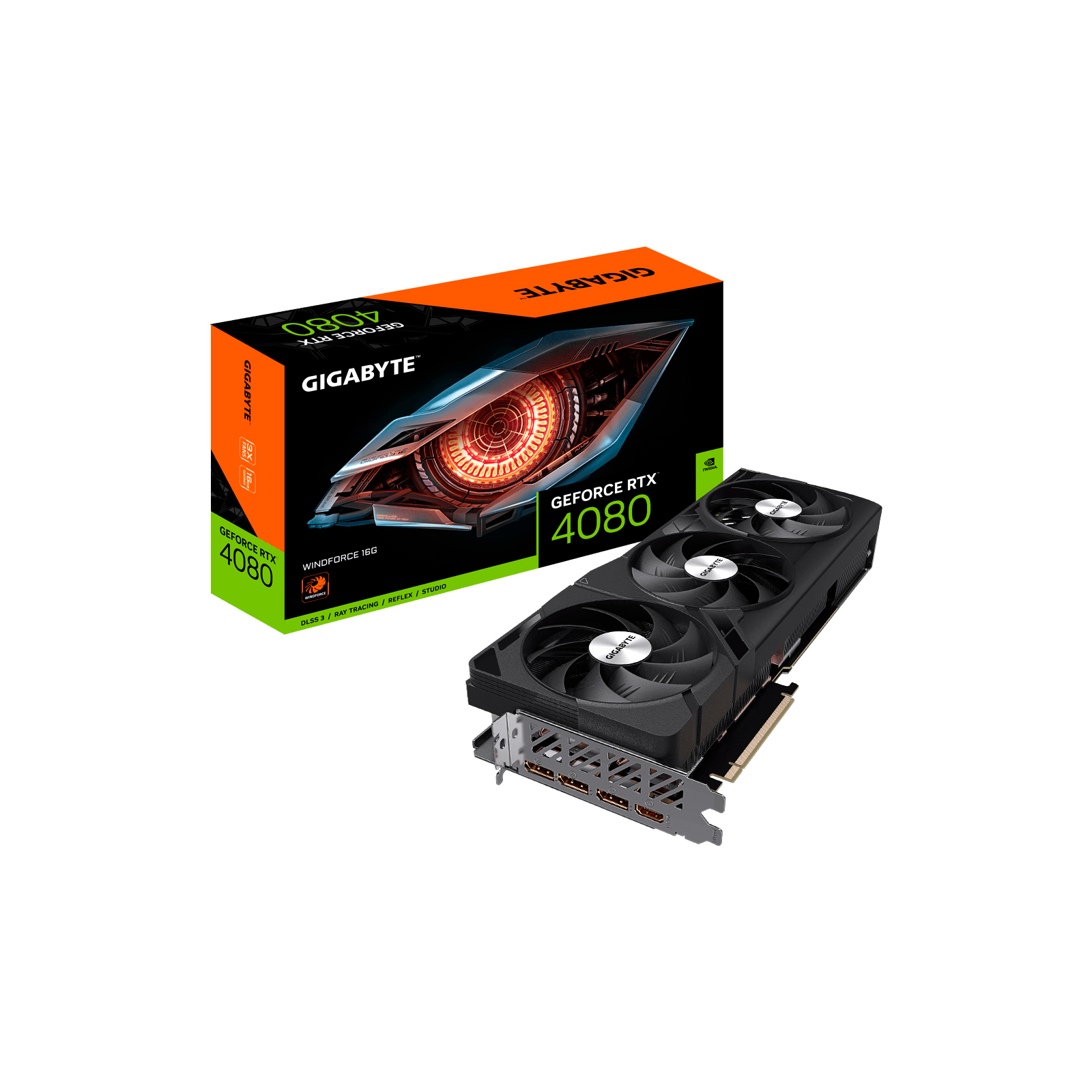 Видеокарта GIGABYTE GeForce RTX4080 16Gb WINDFORCE (GV-N4080WF3-16GD)
