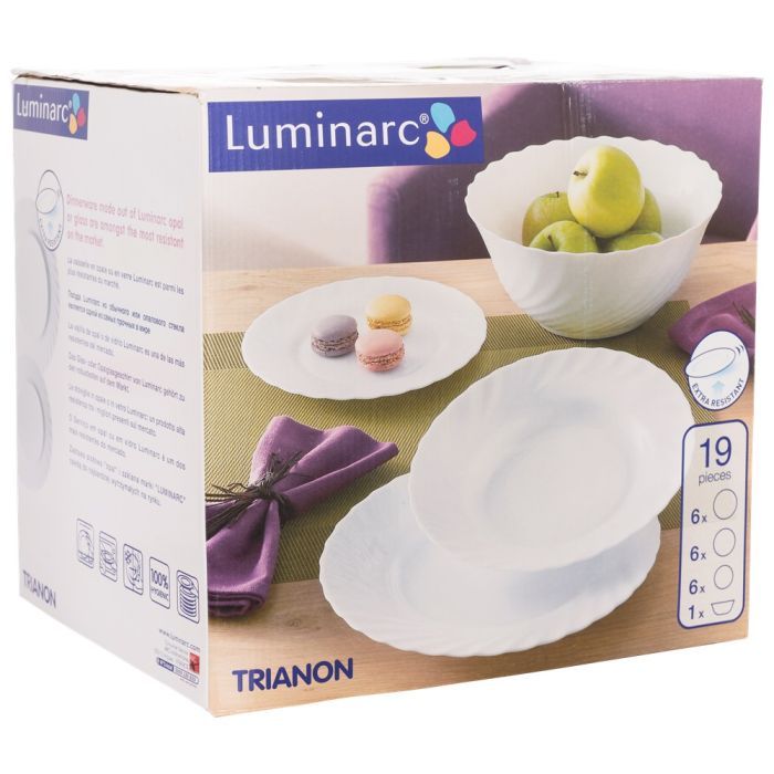 Столовый сервиз Luminarc Trianon Білий 19 предметів (00144) изображение 6