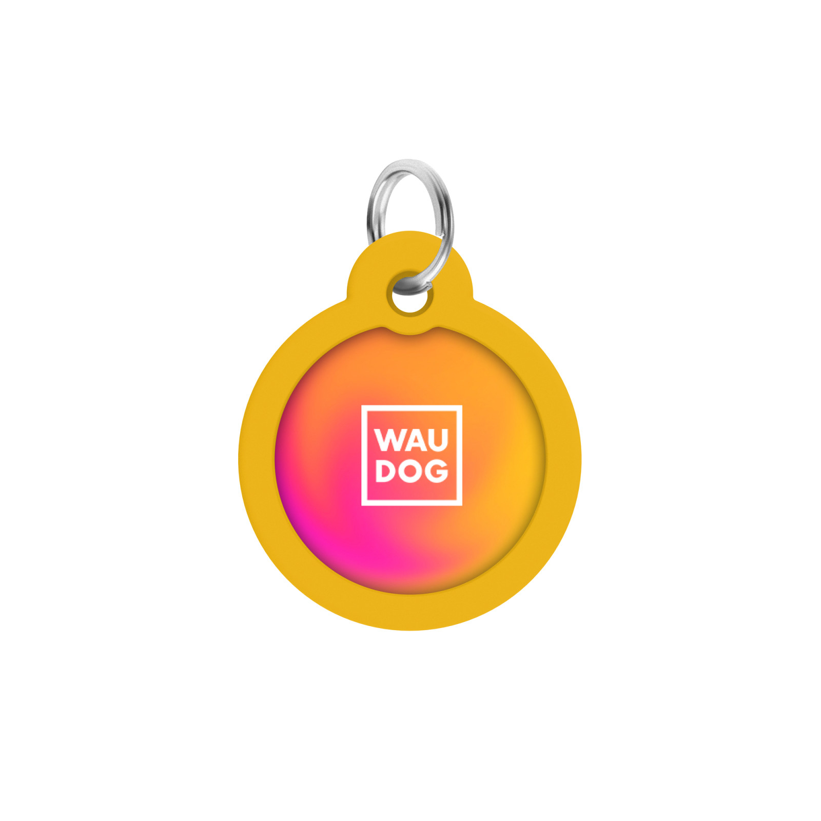 Адресник для тварин WAUDOG Smart ID з QR паспортом "Градієнт помаранчевий", коло 25 мм (225-4035) зображення 2