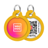 Адресник для животных WAUDOG Smart ID с QR паспортом "Градиент оранжевый", круг 25 мм (225-4035)