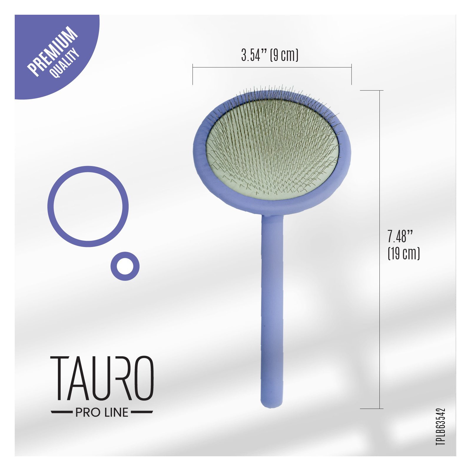 Расческа для животных Tauro Pro Line круглый M, зубцы 11 мм purple (TPLB63542) изображение 4