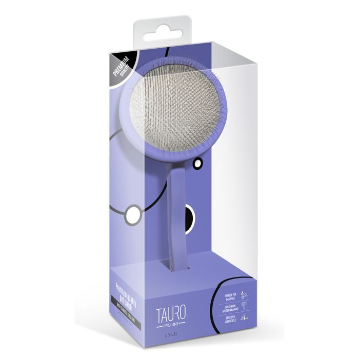 Гребінець для тварин Tauro Pro Line круглий M, зубці 11 мм purple (TPLB63542) зображення 5