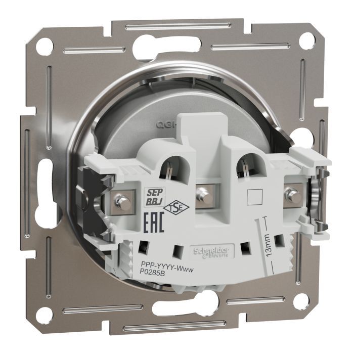 Розетка Schneider Electric ASFORA без заземлення антрацит (EPH3000171) изображение 7