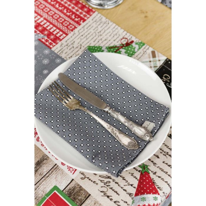 Салфетка на стол Прованс Merry Christmas серая 35x45 см (4823093448780) изображение 2
