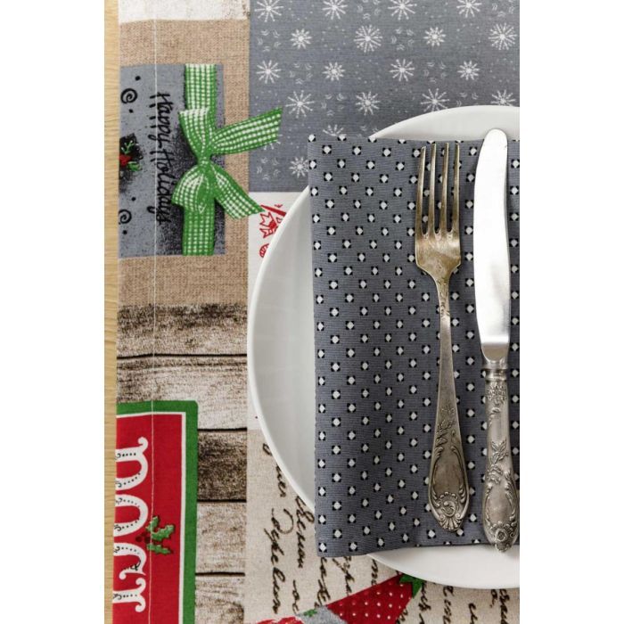 Салфетка на стол Прованс Merry Christmas серая 35x45 см (4823093448780) изображение 4