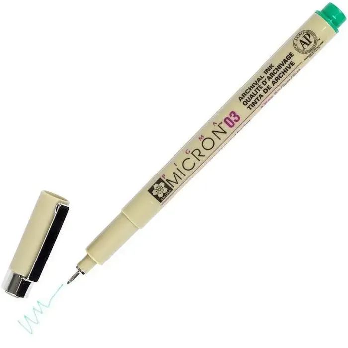 Лайнер Sakura Pigma Micron (0.3) 0,35 мм Зеленый (084511306387) изображение 2