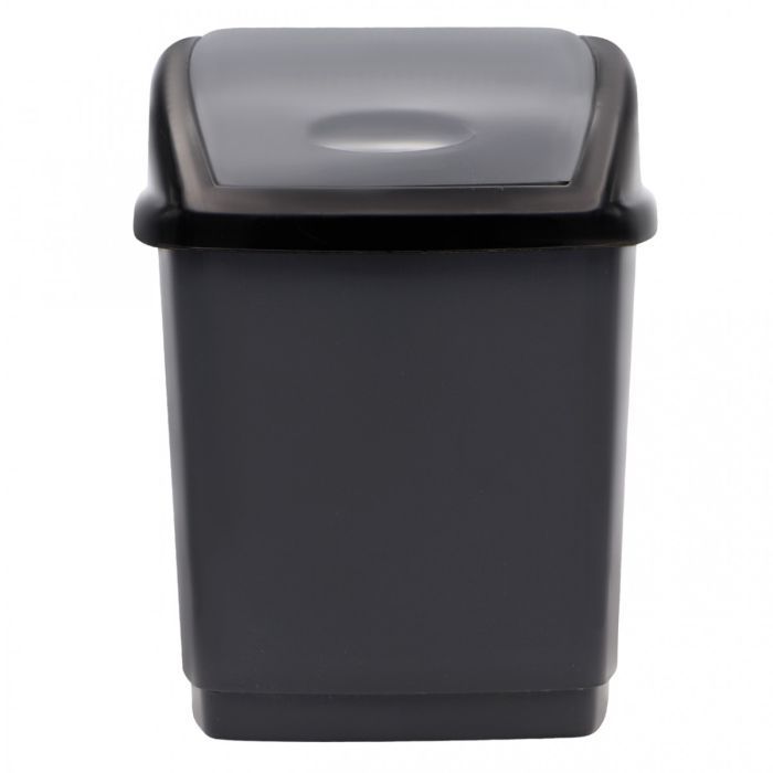 Контейнер для мусора Горизонт Домик Металлик 9 л (гор-02036/металік)