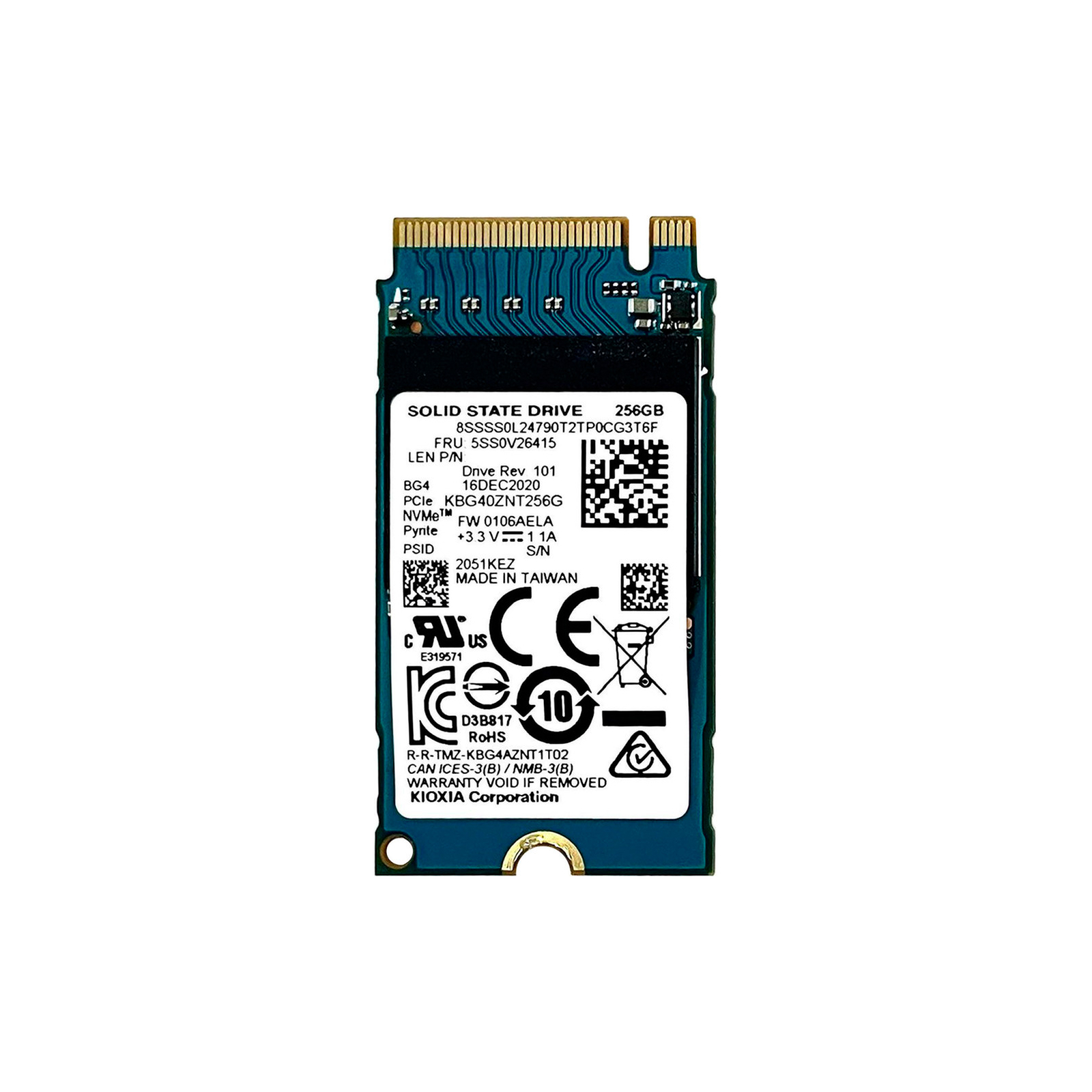 Накопичувач SSD M.2 2242 256GB Kioxia (KBG40ZNT256G)