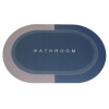 Коврик для ванной Stenson суперпоглощающий 50 х 80 см овальный темно-синий (R30940 d.blue) изображение 3