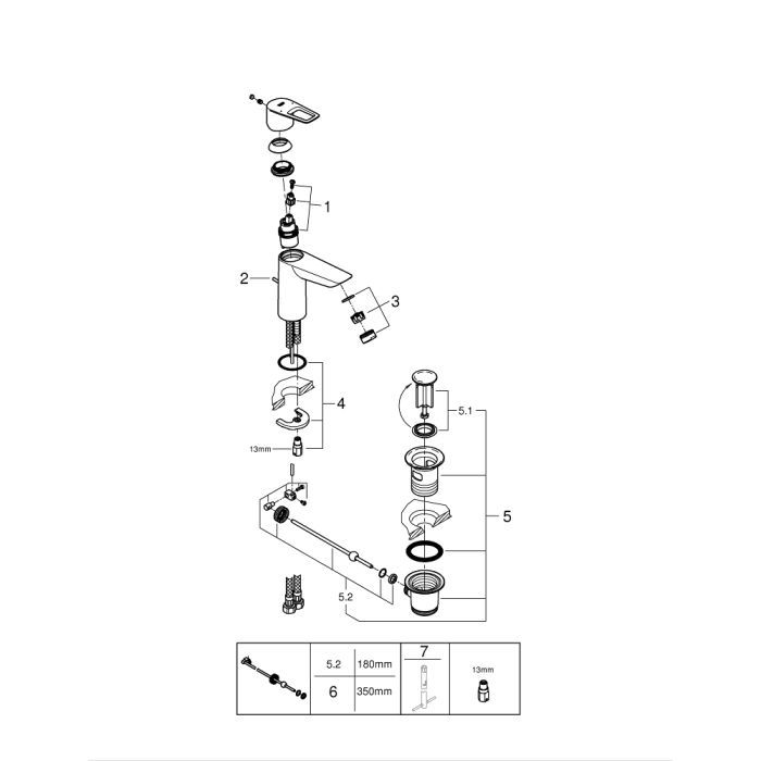 Смеситель Grohe M-Size BauLoop New (23762001) изображение 6