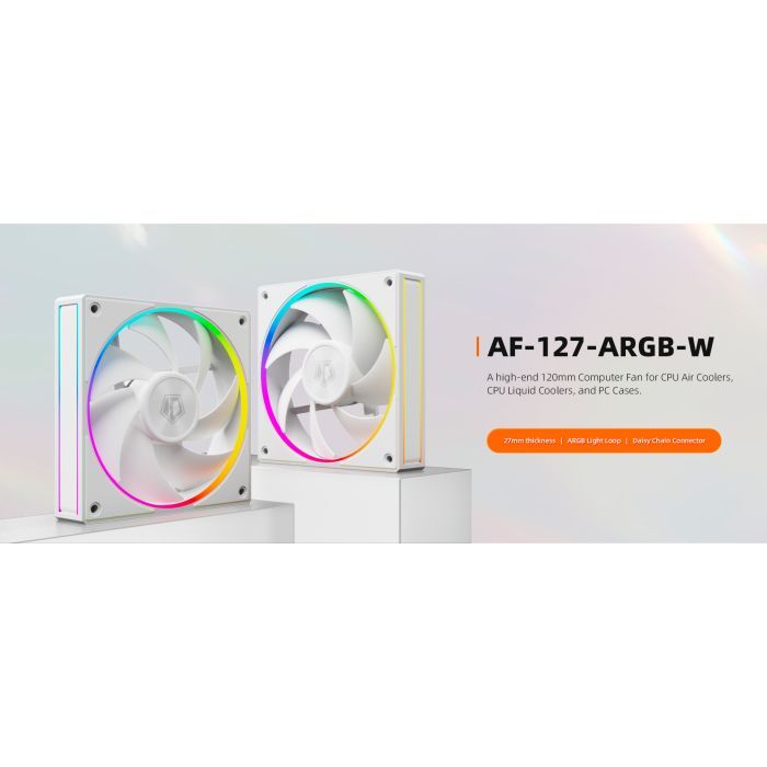 Кулер для корпуса ID-Cooling AF-127-ARGB-W изображение 8