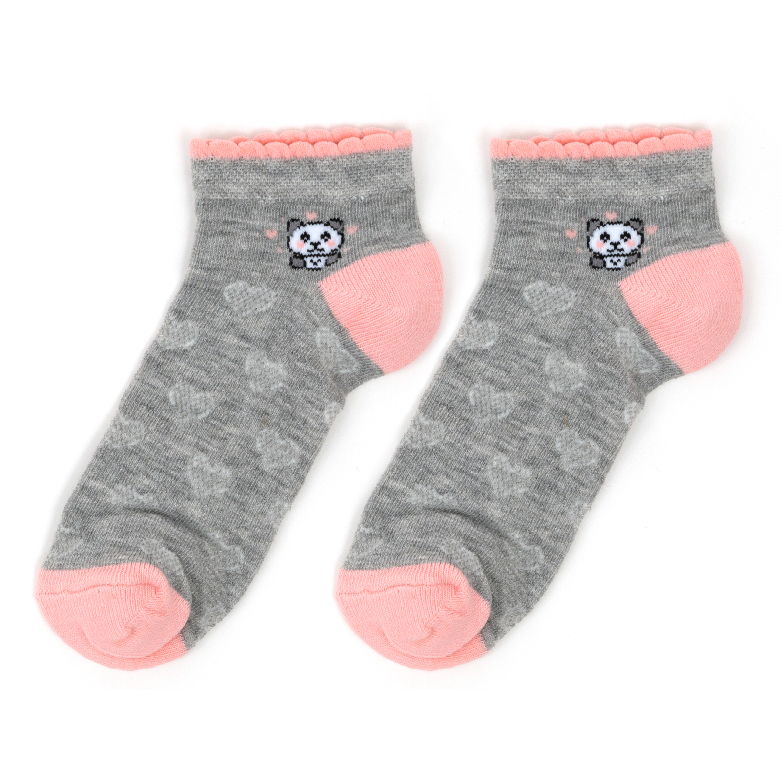 Шкарпетки дитячі BNM з пандою (M0C0201-0118-7G-darkgray) зображення 3