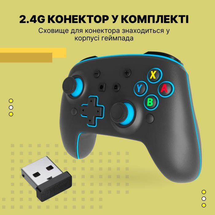 Геймпад GamePro MG1200 Wireless Black-Blue (MG1200) изображение 9