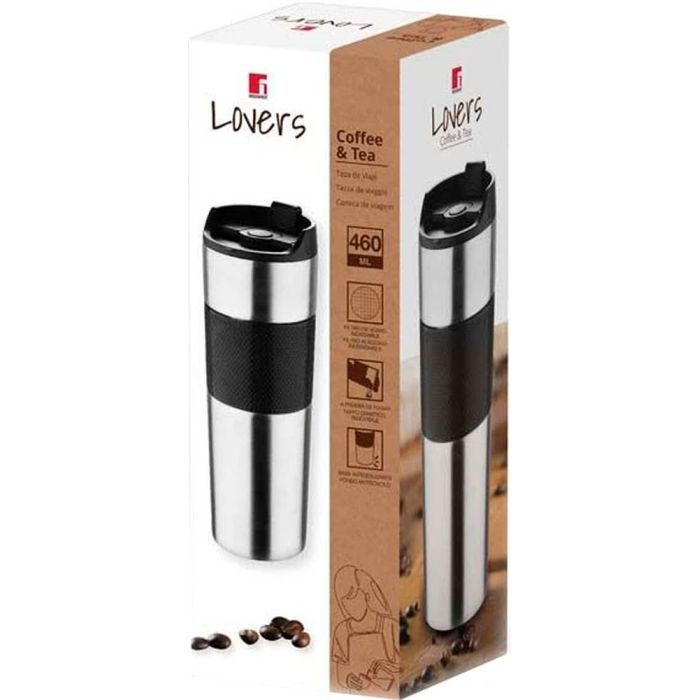 Термокружка Bergner Coffee & tea lovers 460 мл Black (BG-37789-BK) зображення 5