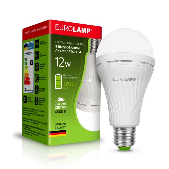 Лампочка Eurolamp А70 12W E27 4500K (LED-A70-12274(EM)) изображение 2