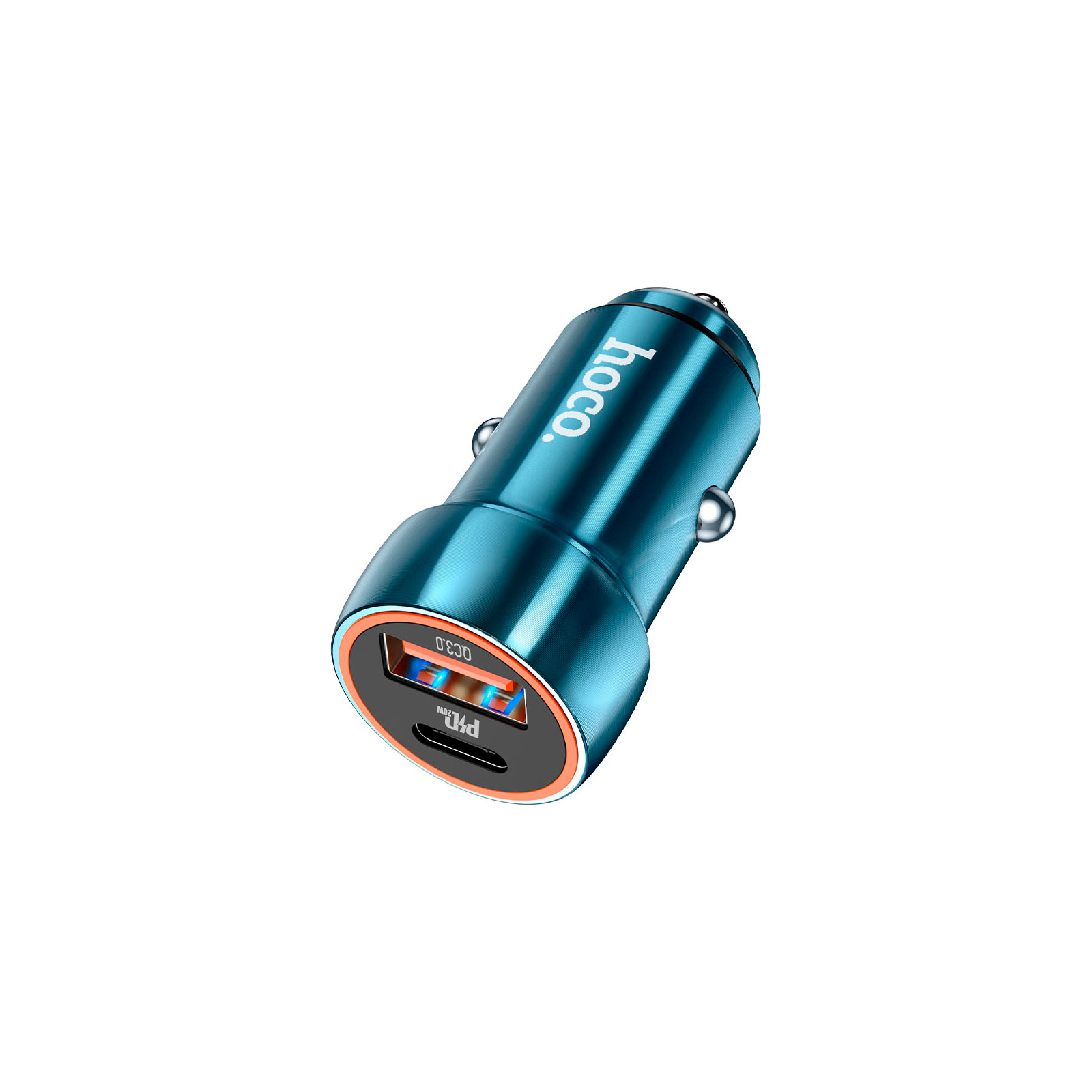 Зарядное устройство HOCO Z46A USB-A/Type-C Sapphire Blue (6931474770349)
