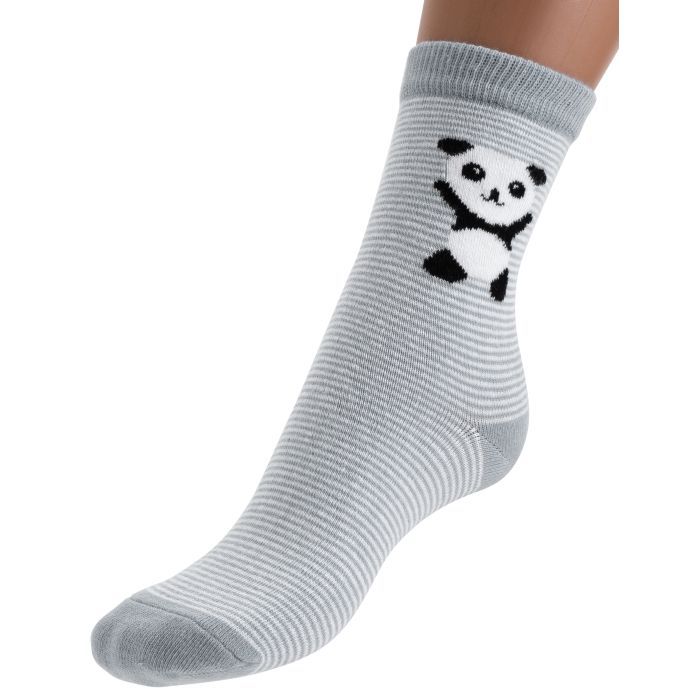 Носки детские Bibaby с пандами (68257-9-gray)