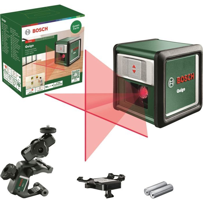 Лазерный нивелир Bosch Quigo, до 12м, 0.6мм/м, 1.098кг (0.603.663.503) изображение 2