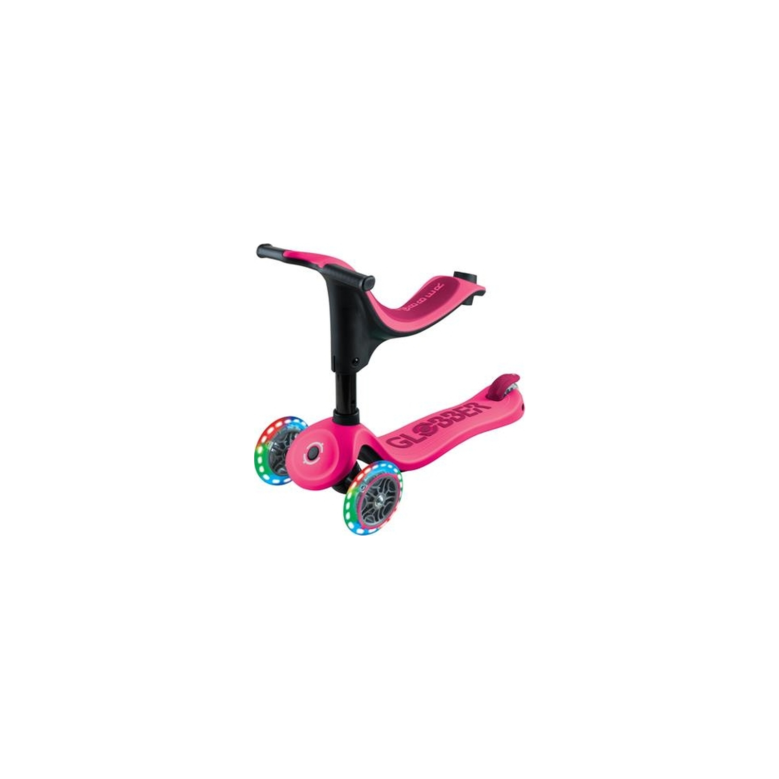 Самокат Globber Go Up Sporty Led пастельно-рожевий (452-710-4) зображення 2