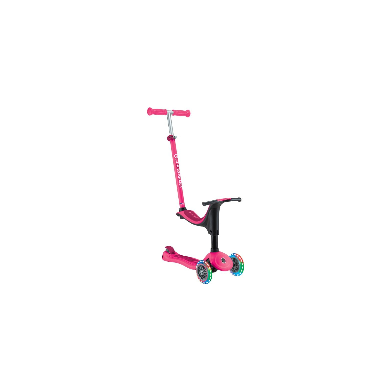 Самокат Globber Go Up Sporty Led пастельно-рожевий (452-710-4) зображення 5