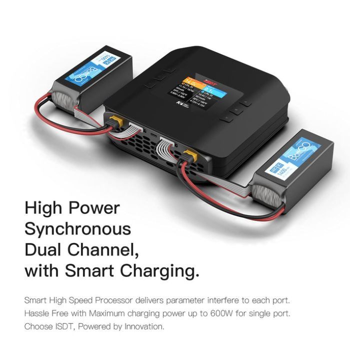 Зарядное устройство для дрона iSDT K4 AC 400W DC 600Wx2 (HP0015.K4) изображение 6