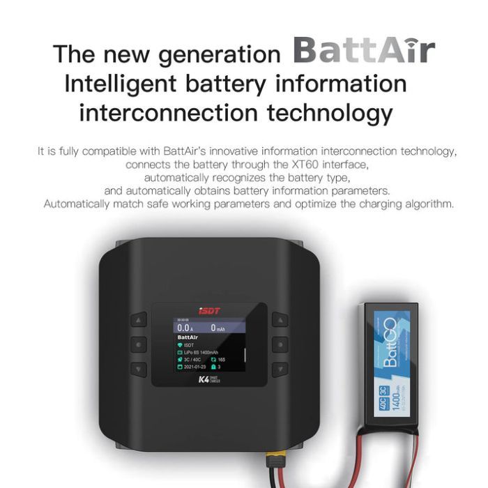Зарядное устройство для дрона iSDT K4 AC 400W DC 600Wx2 (HP0015.K4) изображение 7