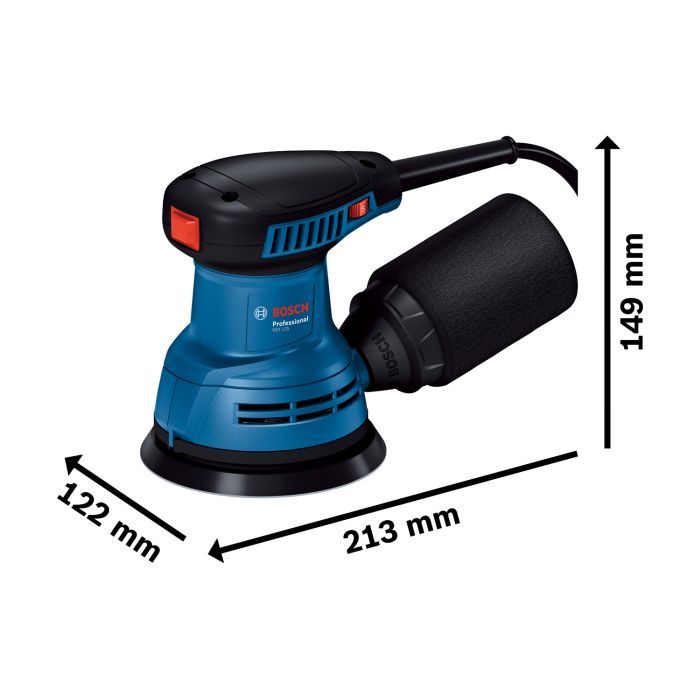 Шліфувальна машина Bosch GEX 125-1 AE 250Вт, 125 мм, 7500-12000об/хв (0.601.3A8.020) зображення 10