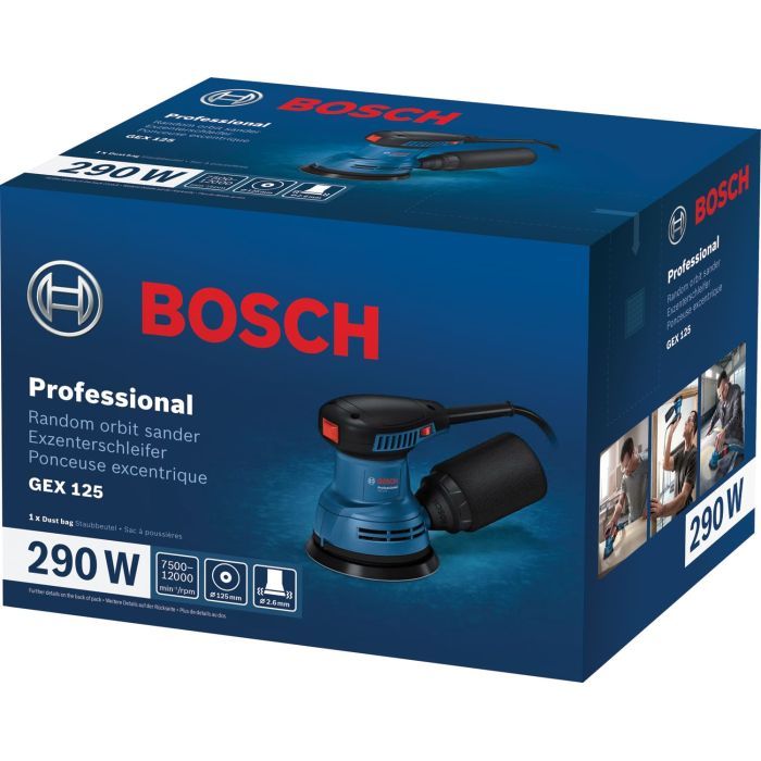 Шліфувальна машина Bosch GEX 125-1 AE 250Вт, 125 мм, 7500-12000об/хв (0.601.3A8.020) зображення 11