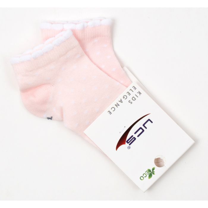 Шкарпетки дитячі BNM у крапку (M0C0201-0072-1G-peach) зображення 2