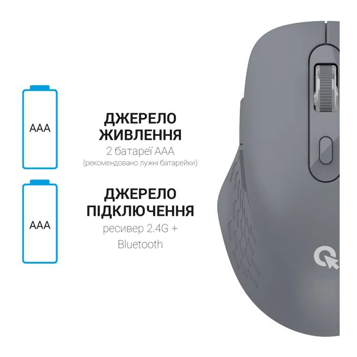 Мышка OfficePro M230C Silent Click Wireless/Bluetooth Blue (M230С) изображение 11