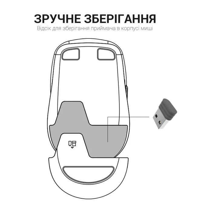 Мышка OfficePro M230C Silent Click Wireless/Bluetooth Blue (M230С) изображение 12