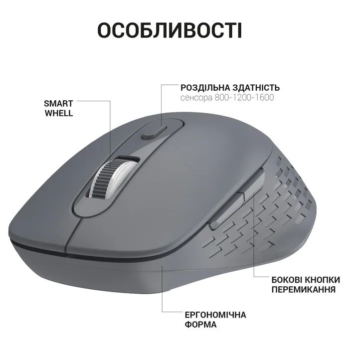 Мышка OfficePro M230C Silent Click Wireless/Bluetooth Blue (M230С) изображение 6