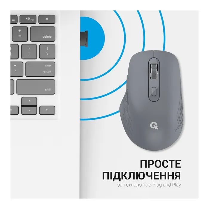 Мышка OfficePro M230C Silent Click Wireless/Bluetooth Blue (M230С) изображение 8
