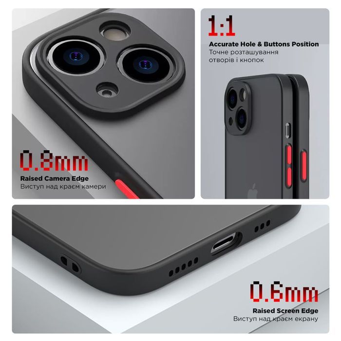 Чехол для мобильного телефона Armorstandart Frosted Matte Xiaomi Redmi 13 4G Black (ARM78268) изображение 3