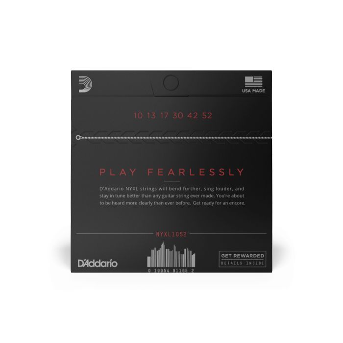 Струны для гитары D'Addario NYXL Light Top / Heavy Bottom (10-52) (NYXL1052) изображение 2