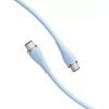 Дата кабель USB-C to USB-C 1.0m USB2.0 100W (20V/5A) Light Blue Silicone Vention (TAWSF) изображение 3