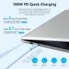 Дата кабель USB-C to USB-C 1.0m USB2.0 100W (20V/5A) Light Blue Silicone Vention (TAWSF) изображение 9