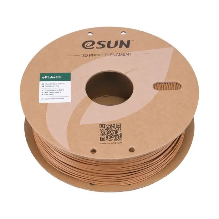 Пластик для 3D-принтера eSUN ePLA+HS, 1,75мм, 1кг, brown light (EPLA+HS-P175LC1) зображення 3