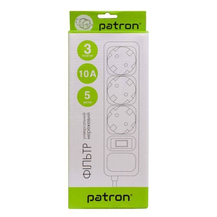 Сетевой фильтр питания Patron EXT-PN-SP-1035, 5m Black (EXT-PN-SP-1035) изображение 3
