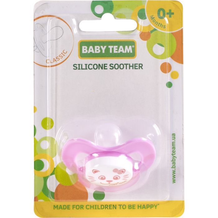 Пустушка Baby Team Силіконова класична від народження (4824428030076) зображення 3