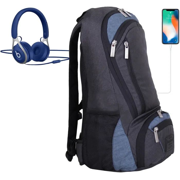 Рюкзак для ноутбука Bagland 15.6" Granite 23L black /silver 00120169 (70711281) изображение 3